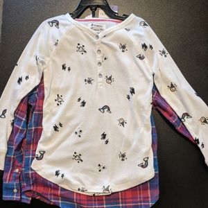 Girls 2pc Flannel Shirt Set